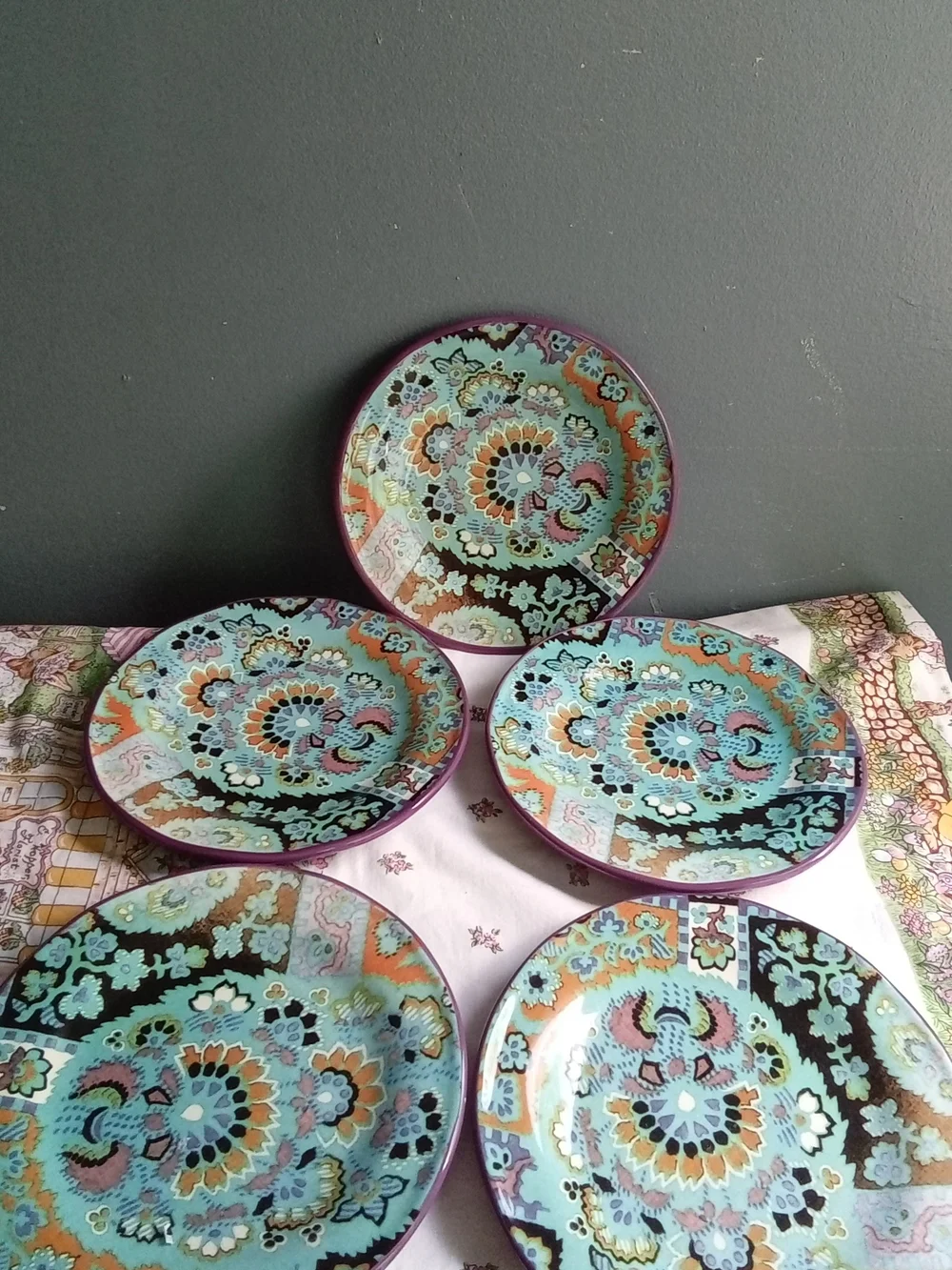 Tracy‎ Porter Poetic Wanderlust Certified International Salad Plates Set of 5
